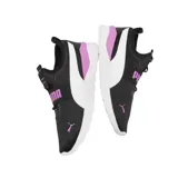 Championes Puma Anzarun Lite Slipon de mujer, color blanco con detalles en negro. Diseño slip-on con empeine de malla transpirable y suela amortiguada.
