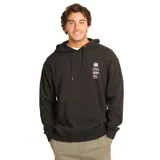 Canguro negro con capucha ajustable con cordón, bolsillo tipo canguro frontal y logo Maui and Sons estampado en el pecho.