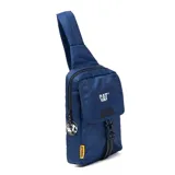 Riñonera unisex Caterpillar Ajo Peak Sling Bag color azul marino. Cuenta con un bolsillo frontal con solapa, un compartimento principal con cremallera y un bolsillo portaobjetos.