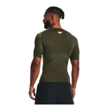 Remera deportiva blanca Under Armour HeatGear Armour de manga corta, corte ajustado y logo negro en el pecho.