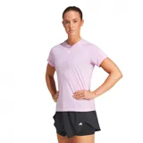 Remera deportiva Adidas AEROREADY Train Essentials para mujer, color lila con logo blanco en el pecho.