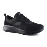 Championes deportivos Skechers Skech-Lite Pro, color negro. Capellada de malla con cordones, plantilla acolchada Skechers Air-Cooled Memory Foam, entresuela Skech-Lite que absorbe los impactos y suela de tracción flexible.