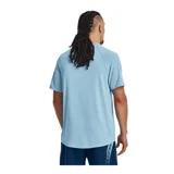 Remera deportiva Under Armour Tech 2.0 de hombre, color gris jaspeado con logo negro en el pecho.