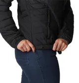 Campera acolchada Columbia Silver Falls II, color negro, con cierre frontal, cuello alto y bolsillos laterales con cierre.