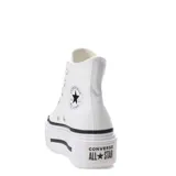 Championes Converse Chuck Taylor All Star de caña alta con plataforma doble, color blanco con detalles en negro.