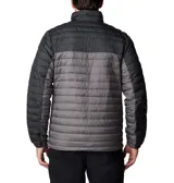 Campera negra Columbia Silver Falls II para hombre, con cierre frontal y cuello alto. Confeccionada en tejido resistente al agua y con aislamiento Thermarator™ de poliéster reciclado.