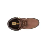 Bota de cuero tipo nubuck color café, con forro interno de nylon suave y suela de goma duradera.