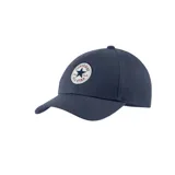 Gorra azul marino de algodón con visera curva y logo Converse All Star bordado en el frente.