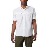 Camisa blanca de manga larga Columbia Silver Ridge 2.0 con tecnología Omni-Shade Upf 50 Sun Protection y Omni-Wick para absorción de humedad y secado rápido. Cuenta con ventilación y mangas enrollables con soportes para lengüetas.