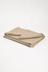 Bufanda de punto color beige melange.