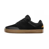 Championes Etnies Marana X Santa Cruz, color negro con logo de Etnies en gris y suela marrón.