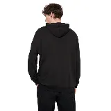 Buzo negro con capucha y logo pequeño de Puma estampado en blanco en el pecho.