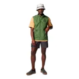 Short cargo de popelina de algodón color gris, con bolsillos laterales, bolsillos traseros y bolsillo de seguridad con cierre.