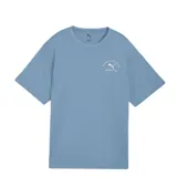 Remera negra de algodón, corte clásico y logo Puma Athletics estampado en blanco en el pecho.