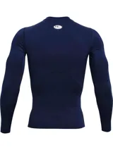 Remera de compresión Under Armour HeatGear de manga larga color azul marino con logo blanco en el pecho.