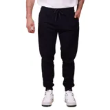 Pantalón deportivo negro con corte ajustado y cintura elástica, ideal para actividades informales.