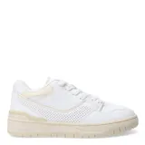 Championes urbanos blancos con detalles en rojo y estampado animal print.