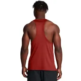Musculosa deportiva Under Armour Vanish Energy para hombre, color ladrillo, de corte holgado y tejido ligero de secado rápido.