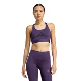 Top deportivo Adidas Powerreact Big Logo color violeta con logo grande en el frente.