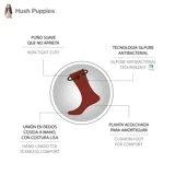 Calcetín de largo medio color negro, con planta acolchada y puño suave (Comfort Cuff). Posee tratamiento antimicrobiano SILPURE a base de plata.