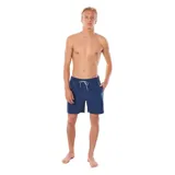 Short de baño Rip Curl Bondi 17", color azul marino, con cintura elástica y cordón ajustable.