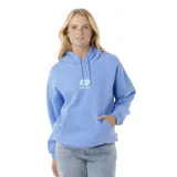 Canguro Rip Curl Oceanic Heritage color celeste, con capucha ajustable con cordones, bolsillo canguro frontal y logo estampado en el pecho.
