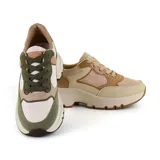 Championes urbanos Korium Krissin, color beige con detalles en marrón claro.