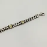 Pulsera de eslabones en plata 925 y oro.
