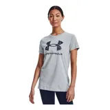 Remera deportiva Under Armour color fucsia con logo blanco estampado en el frente.