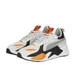 Championes Puma RS-X Geek de hombre, color negro con detalles en gris, azul y naranja. Zapatillas de estilo retro con revestimientos de nubuck y gamuza.