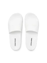 Sandalias Jack & Jones blancas con logo en la tira.