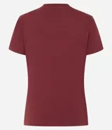 Remera básica de media malla color blanco, con cuello redondo y mangas cortas.
