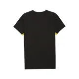 Remera de fútbol Puma color negro con detalles en amarillo. Logo de Puma bordado en el pecho y escudo del Club Atlético Peñarol estampado.