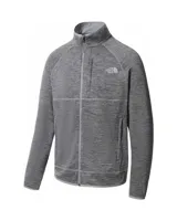 Chaqueta gris de polar The North Face Canyonlands con cierre frontal completo, cuello alto, bolsillos laterales con cierre y logo bordado en el pecho.
