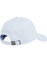 Gorra de béisbol celeste de algodón con logo de Tommy Hilfiger bordado en el frente.