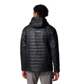 Campera Columbia Platinum Peak II negra con capucha, tecnología Omni-Heat Infinity, plumón sintético reciclado, sistema Interchange de 3 puntos, ribete en la capucha y los puños, bolsillo interior, bolsillos laterales con cremallera y dobladillo ajustable con ceñidor.