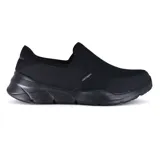 Zapatillas deportivas negras con parte superior de malla, diseño sin cordones y plantilla de memoria SKECHERS Air Cooled.