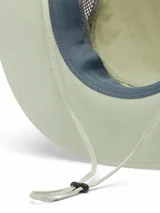 Sombrero de ala ancha Columbia Bora Bora Booney, color beige, con banda interior absorbente Omni-Wick y cordón ajustable.