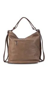 Cartera negra con opción de uso como mochila, con diseño práctico, bolsillo al frente y atrás para fácil acceso. División interna en el medio para organizar tus pertenencias, ideal para uso diario, compacta y funcional.