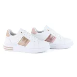 Championes deportivos American Sport Maggie, color blanco con detalles en dorado.