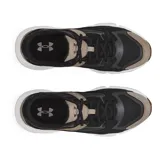 Zapatillas Under Armour Forge 96 Reissue, inspiradas en el año 1996, con capellada de cuero y malla, entresuela de EVA y suela de goma. Diseño en negro, gris y marrón con detalles en blanco.