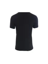 Pack de dos remeras negras de algodón con cuello redondo y mangas cortas. Presentan el logo de Calvin Klein en el pecho.