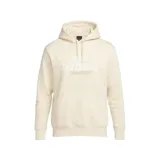 Buzo hoodie color crema con estampado frontal del logo Nike Sportswear y el año de establecimiento de la marca.