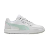 Championes Puma Caven 2.0 unisex, color blanco con detalles en verde agua.