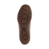 Zapato acordonado Caterpillar Instruct color marrón, de cuero, con suela de goma y logo de la marca en el lateral.