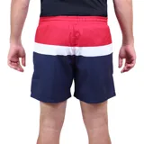 Short de baño Topper Slim con diseño de bloques de color: rojo en la cintura, blanco en el centro y azul marino en la parte inferior.