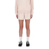 Short deportivo New Balance de dama, confeccionado en tejido French Terry color rosa pálido. Cuenta con bolsillos diagonales y cintura elástica.
