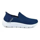 Zapatillas deportivas azul marino para hombre, con diseño slip-on y amortiguación Skechers Air-Cooled Memory Foam.