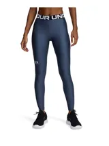 Calza deportiva Under Armour HeatGear color azul brillante, con cintura alta elástica con logo de la marca.