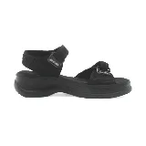 Sandalias Azaleia Vera Therapy negras con plataforma y tiras ajustables con velcro.